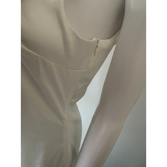 Commense White Maxi Dress Sheer Overlay Sleeveless Party Cocktail Dress‎ Size M - Picture 12 of 13
